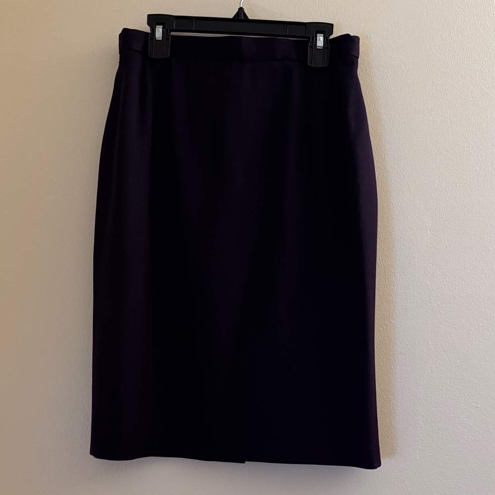 ESCADA Purple Wool Pencil Skirt